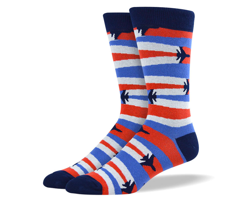 Men's American Patriot Airplane Socks