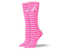 Women's Pink Stripes & Ribbon Compression Socks