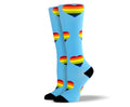 Women's Blue Heart Compression Socks