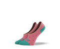 Women's Small Pink Polka Dots No Show Socks