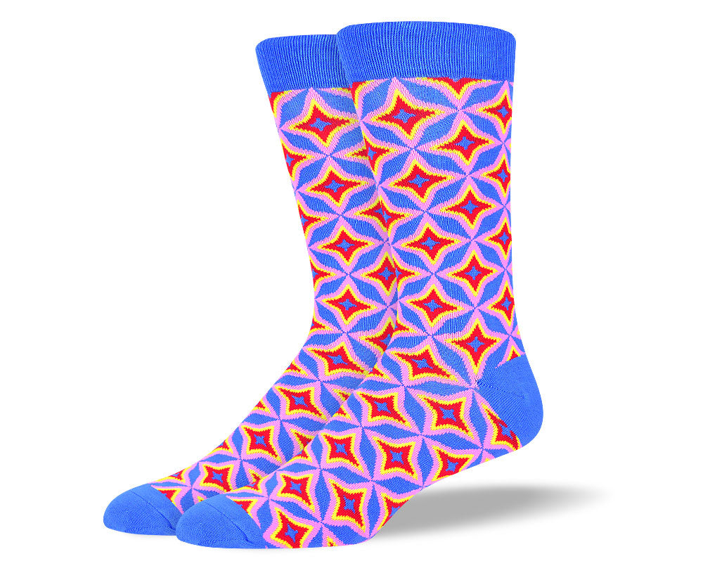 Men's Blue Designer Star Socks