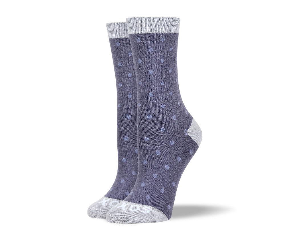 Women's Wedding Grey Small Polka Dots Socks