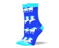Women's Funny Blue Unicorn Socks