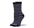 Women's Grey & Black Stripes Socks
