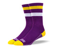 Men's Purple & Yellow Athletic Crew Socks