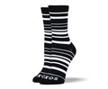 Women's Black & White Thin Stripes Socks