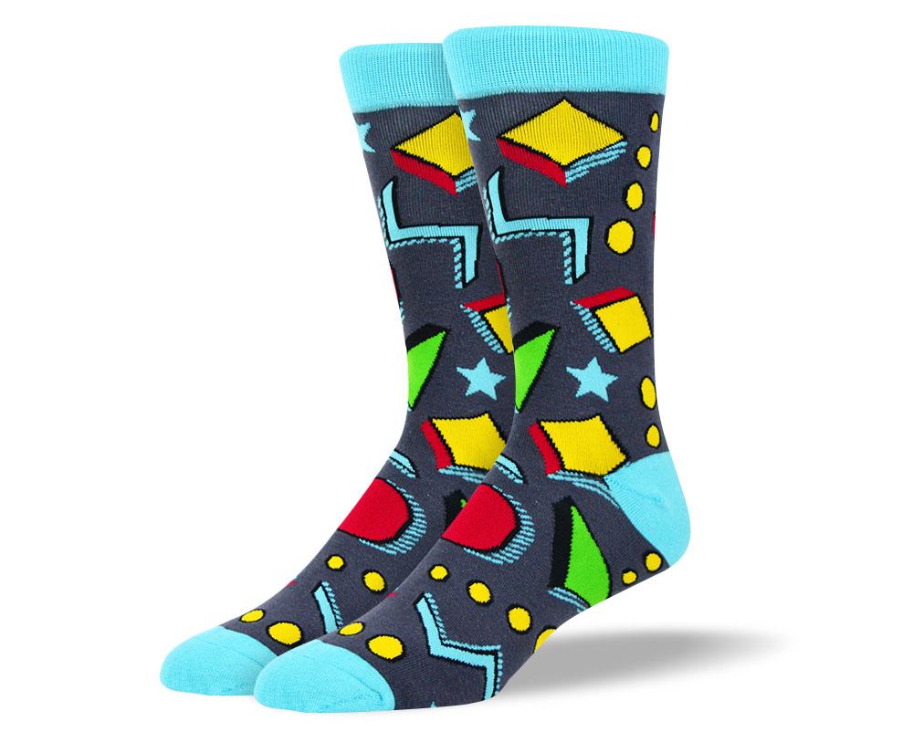 Men's Fashion Grey Art Socks