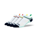 Mens White Ankle Athletic Sock Bundle - 4 Pair