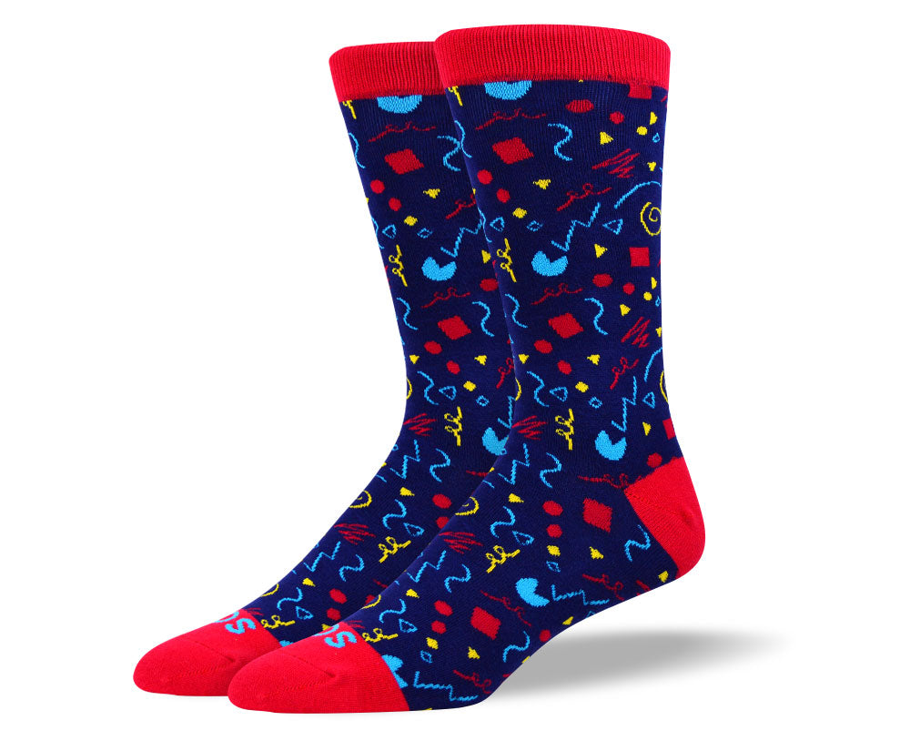 Men's Fun Blue Party Socks