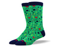Men's Fun Green Party Socks