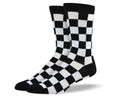 Men's Wedding Black & White Square Socks