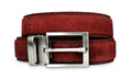 Mens Red Suede Belt