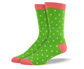 Men's Green Small Polka Dots Socks