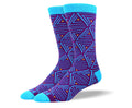 Men's Funny Blue Triangle Socks