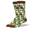 Men's Crazy Brown Dress Socks