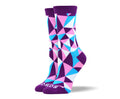 Women's Trendy Purple Mosaic Socks