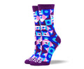 Women's Funny Blue Shape Socks
