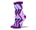 Women's Cool Purple Zig Zag Socks