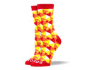 Women's Fun Yellow Triangle Socks