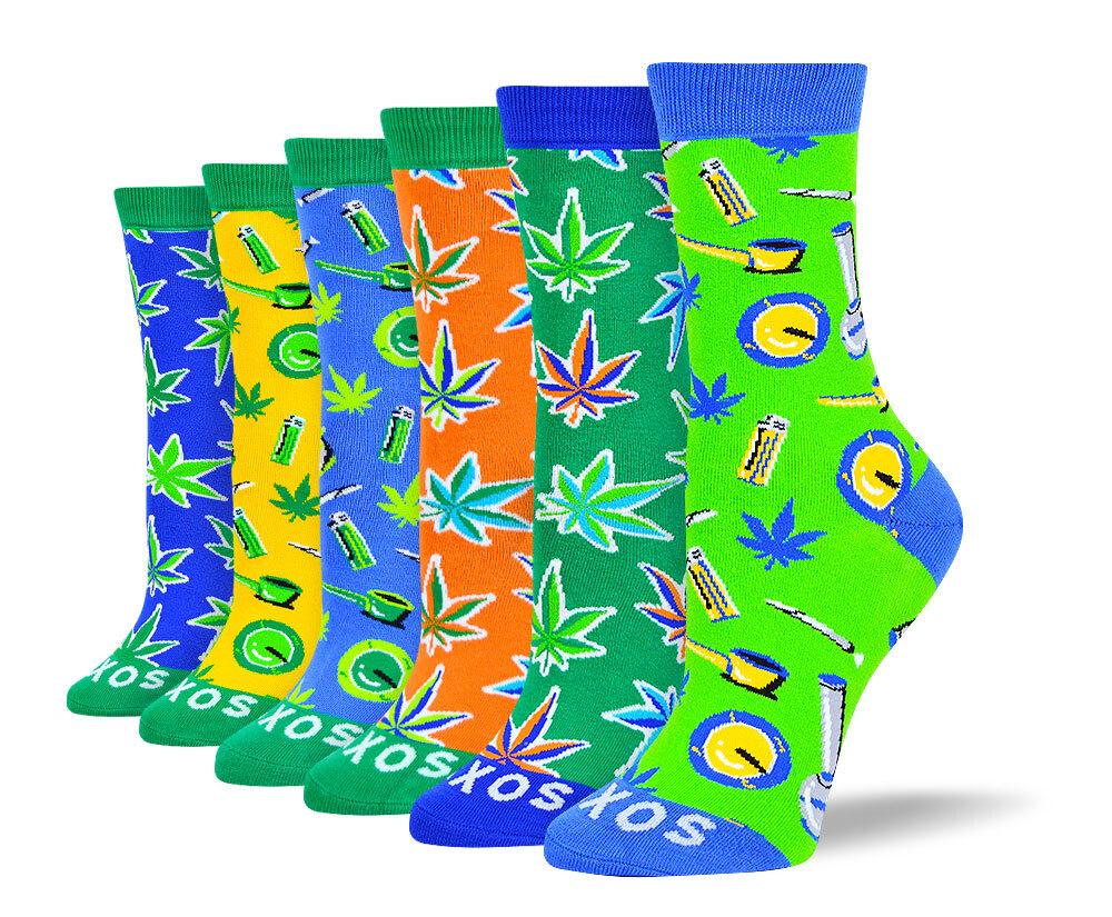 Women's Creative Weed Sock Bundle - 6 Pair