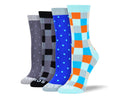 Women's Bold Checkered & Polka Dot Bundle - 4 Pair