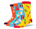Men's Unique Food Sock Bundle - 4 Pair