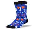 Men's Blue Triangle Pattern Socks