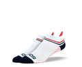 Men's White Red Stripes Athletic Ankle Socks