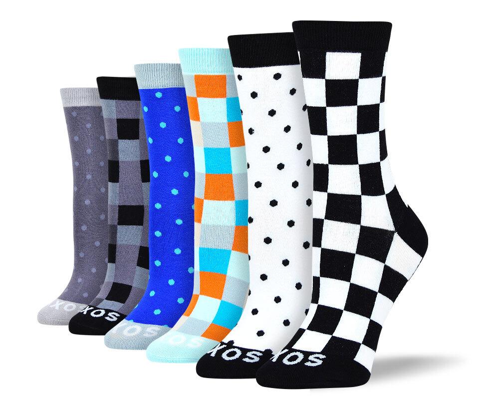 Women's Cool Fun Checkered & Polka Dot Bundle - 6 Pair